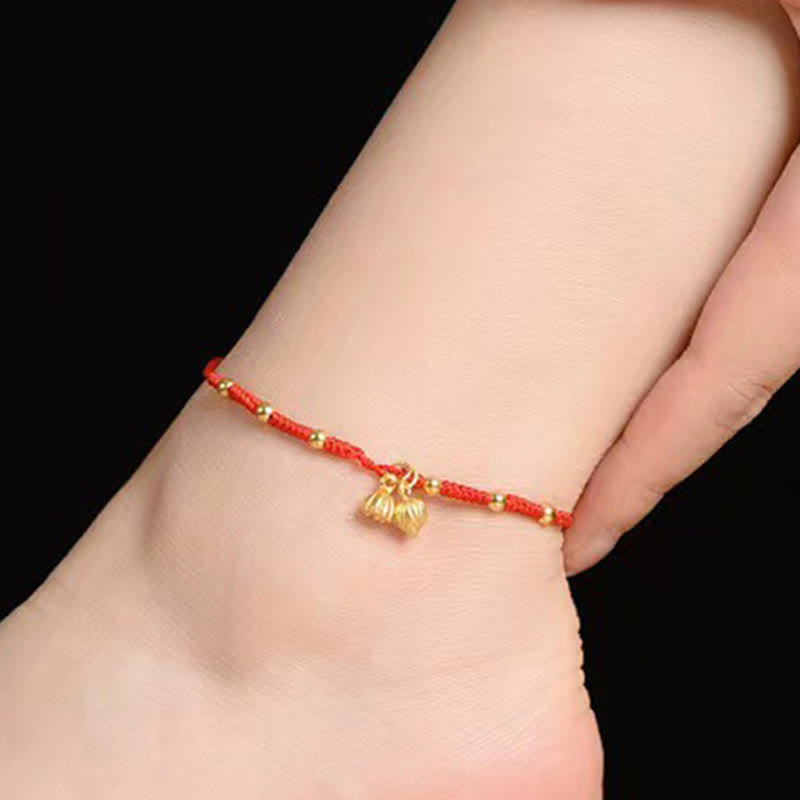 KarmaRipple's Lotus Pod Talisman Fortune String Rope Anklet p1