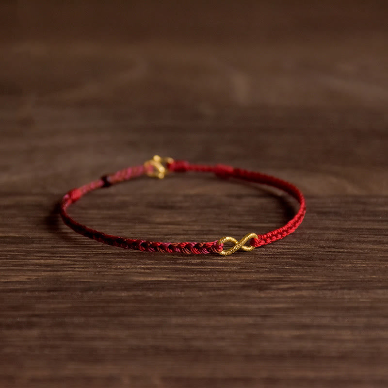 KarmaRipple's 999 Gold Endless Weave Infinity Handmade Fortune Rope Bracelet p1