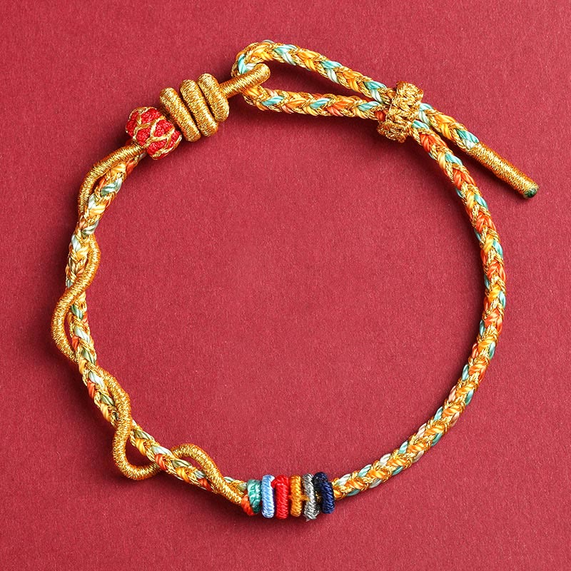 KarmaRipple's Yellow String Year Of The Snake Protection Woven Bracelet p1