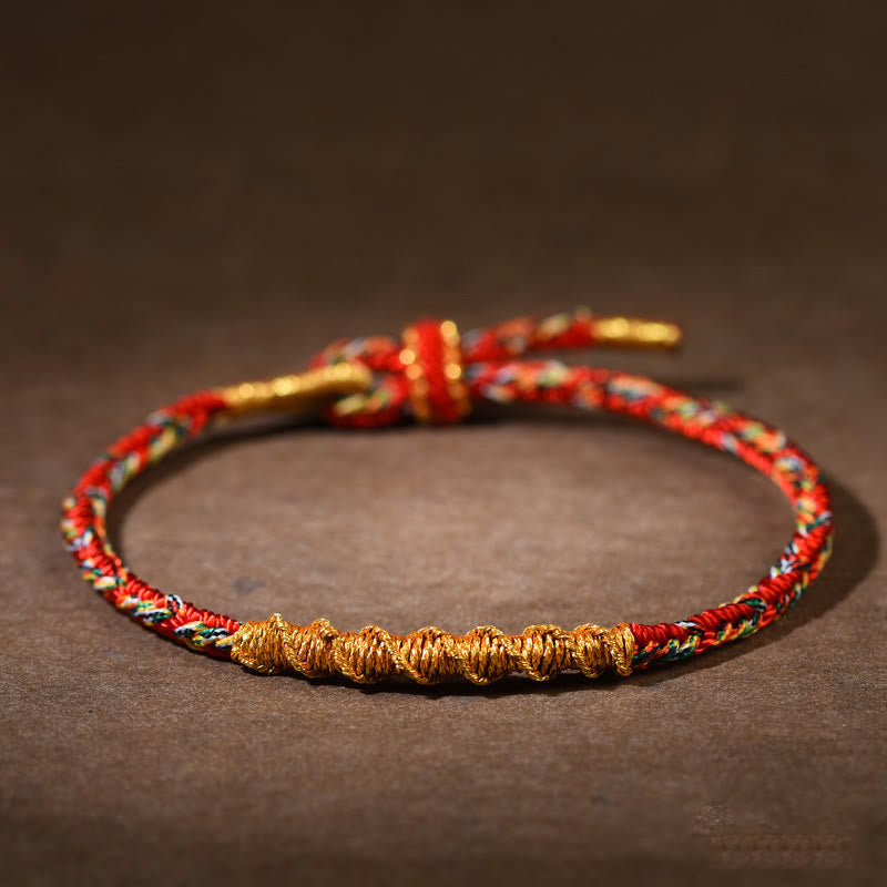 KarmaRipple's Handmade Chinese Zodiac Natal Buddha Fortune Strength Woven Rope Bracelet p1