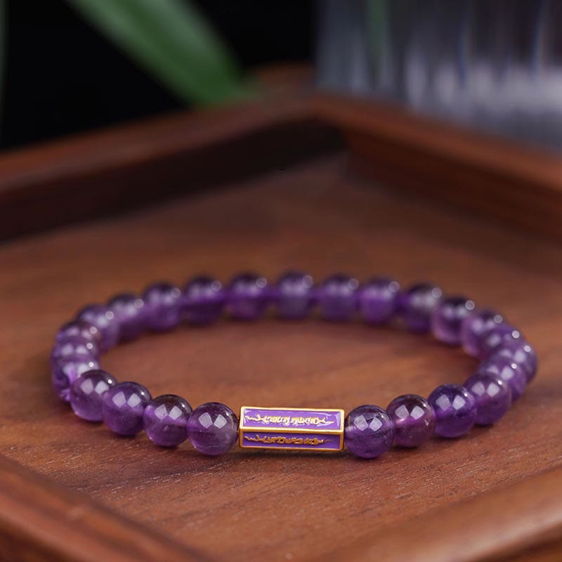 KarmaRipple's Authentic Amethyst Inner Peace And Balancing Bracelet p1