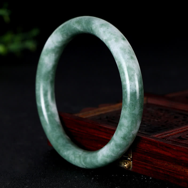 KarmaRipple's Authentic Jade Fortune Abundance Bangle Bracelet p1
