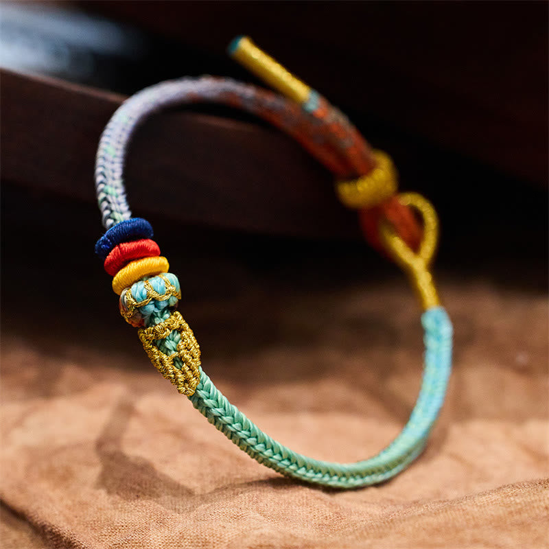 KarmaRipple's Colorful Rope Eight Thread Peace Weave Fortune Handmade Bracelet p1
