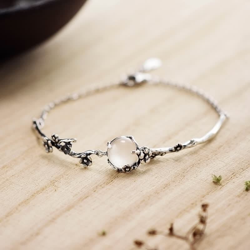 KarmaRipple's Plum Blossom Chalcedony Positive Bracelet p1
