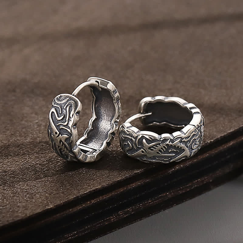 KarmaRipple's Fish Bone Pattern Wealth Earrings p1