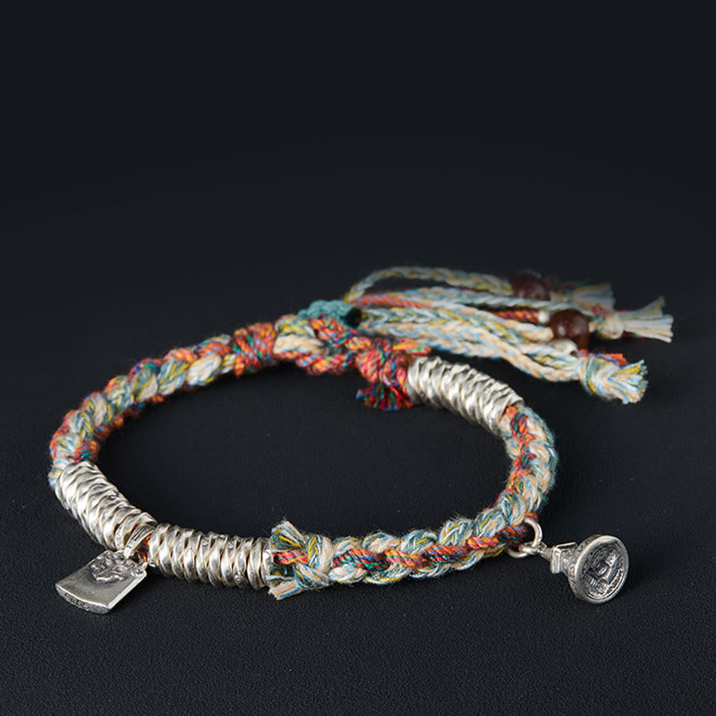 KarmaRipple's 925 Sterling Silver Handmade Protection Multiple Strands Bracelet p1