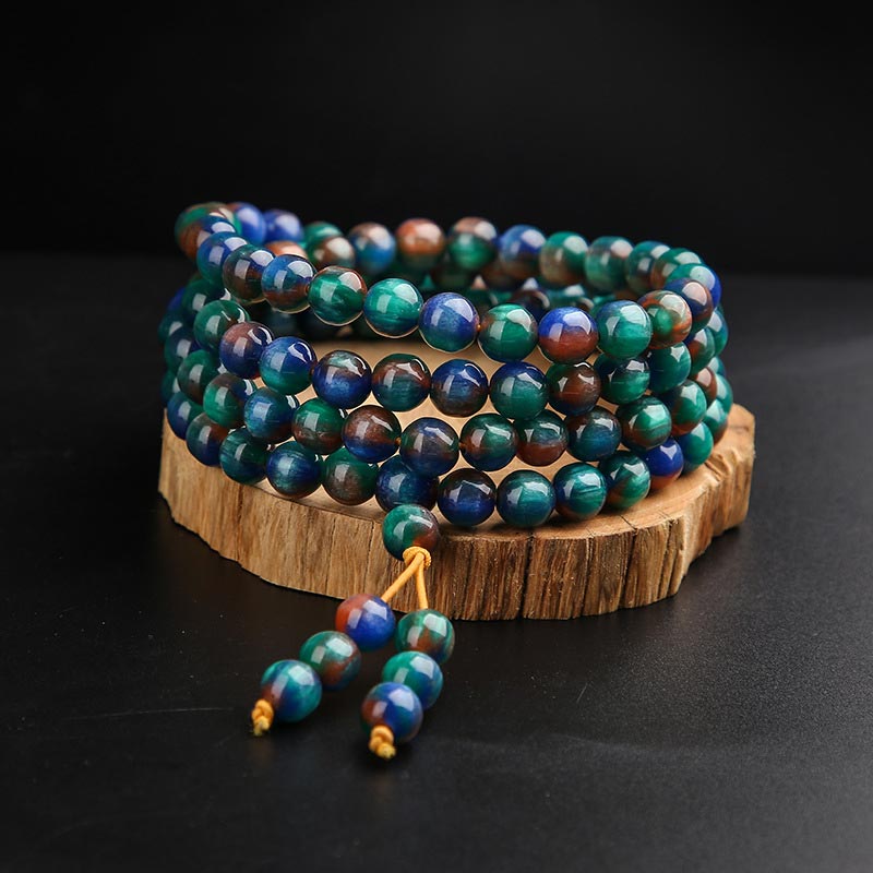 KarmaRipple's Colorful Sea Willow Mala Positive Bracelet Ring p1