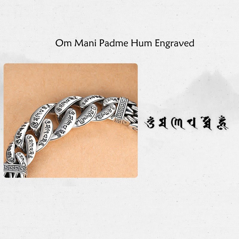 KarmaRipple's Om Mani Padme Hum Engraved Peace Purity Bracelet p9