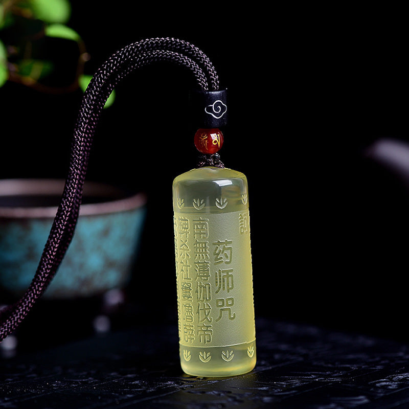 KarmaRipple's Heart Sutra Citrine Happiness Strength Pendant Necklace p21