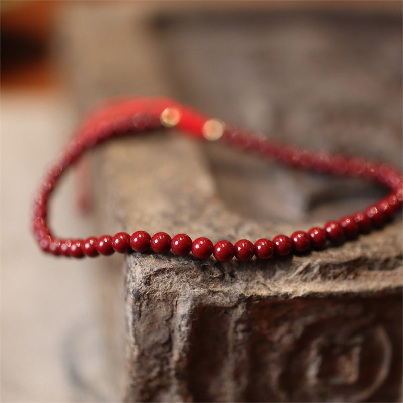 KarmaRipple's Authentic Cinnabar Blessing Red String Woven Bracelet Anklet p2