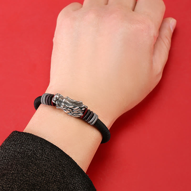 KarmaRipple's 999 Sterling Silver Dragon Fortune Handcrafted Woven Child Adult Bracelet ( p8