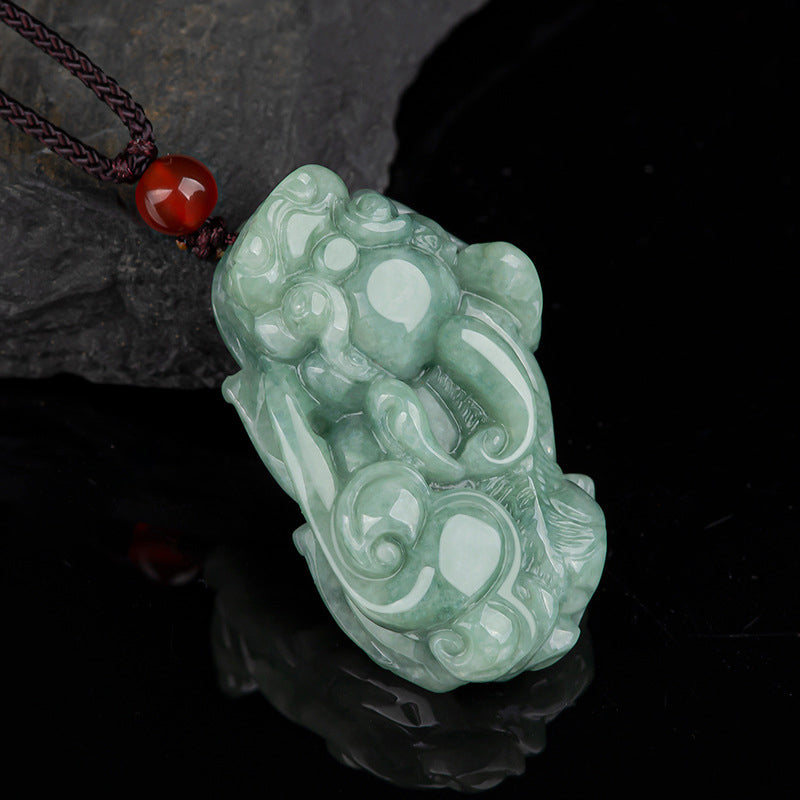 KarmaRipple's Jade PiXiu Wealth Fortune String Pendant Necklace p14