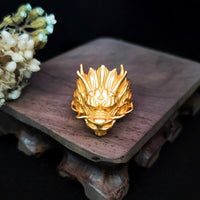 KarmaRipples Goldener Drachen-Glücksschutzring