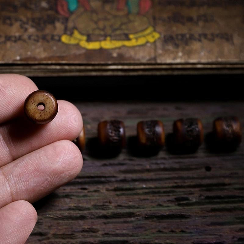 KarmaRipple's 925 Sterling Silver Chinese Zodiac Natal Buddha Handmade Tibet Yak Bone Strength Bracelet p12