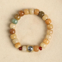 KarmaRipples authentisches Bodhi-Samen-Armband „Der Herr des Leichenwaldes“ Om Mani Padme Hum Weisheit