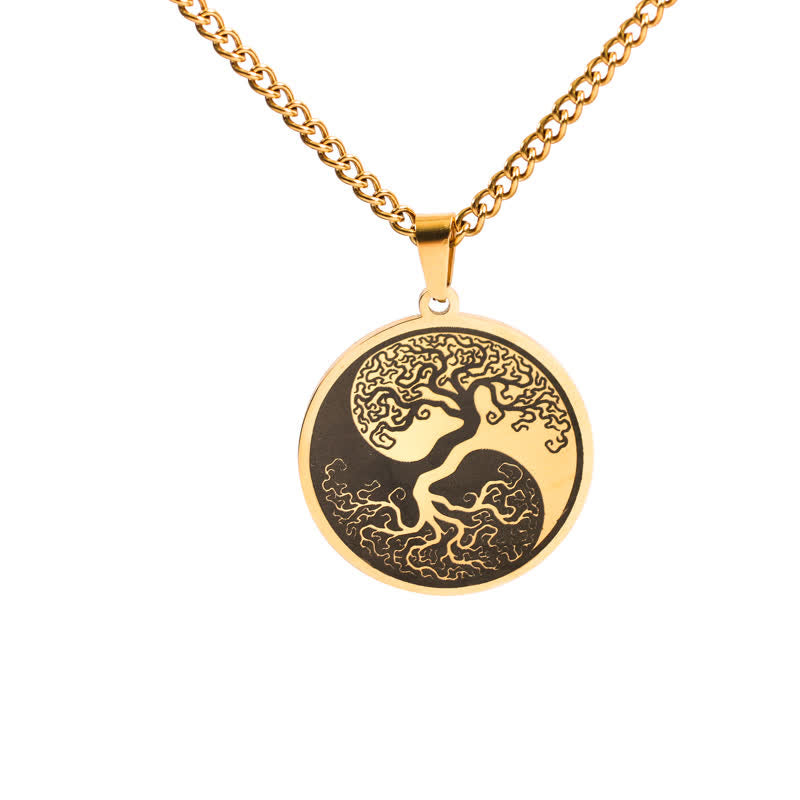 KarmaRipple's The Tree of Life Titanium Steel Connection Pendant Necklace p3