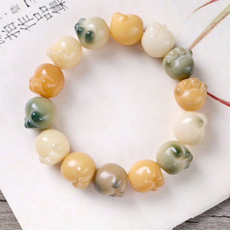 KarmaRipple's Multilayered Bodhi Seed Cute Cat Paw Calm Balance Bracelet p2