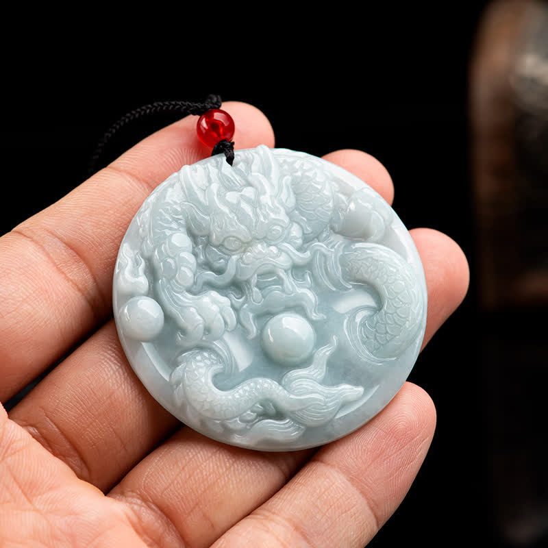 KarmaRipple's ???A Flash Sale- Chinese Zodiac Dragon Jade Success Amulet String Pendant p3