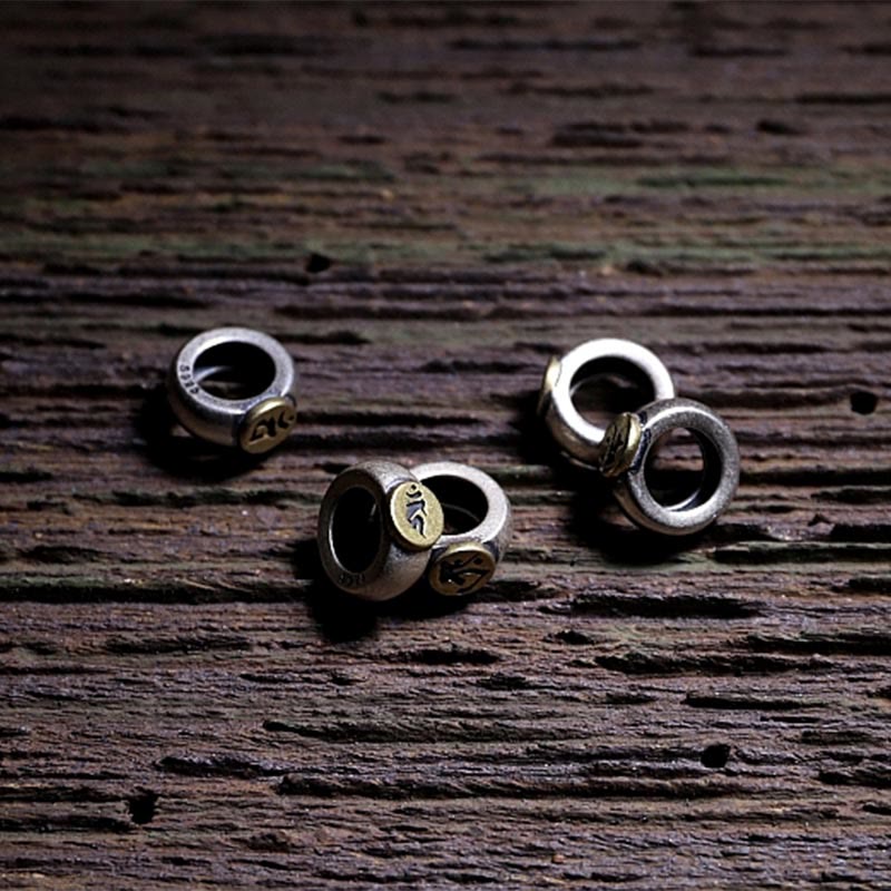 KarmaRipple's 925 Sterling Silver Chinese Zodiac Natal Buddha Handmade Tibet Yak Bone Strength Bracelet p9