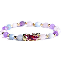 KarmaRipples authentisches Amethyst Fortune Pixiu Talisman-Armband