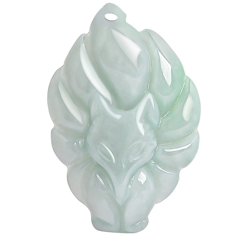 KarmaRipple's Authentic Jade Nine Tailed Fox Fortune Prosperity Pendant Necklace p8