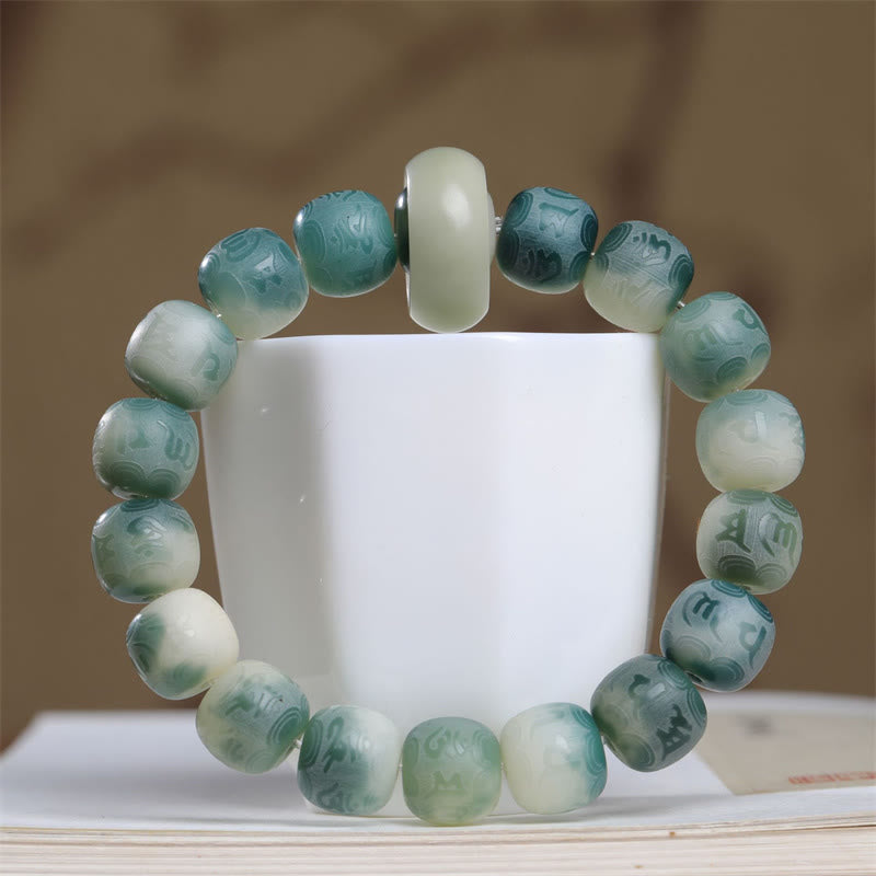 KarmaRipple's Bodhi Seed Om Mani Padme Hum Engraved Keep Away Evil Spirits Bracelet p3