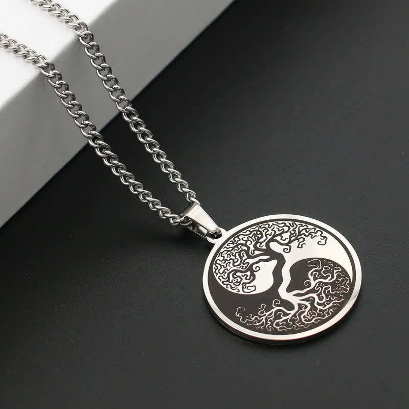 KarmaRipple's The Tree of Life Titanium Steel Connection Pendant Necklace p6