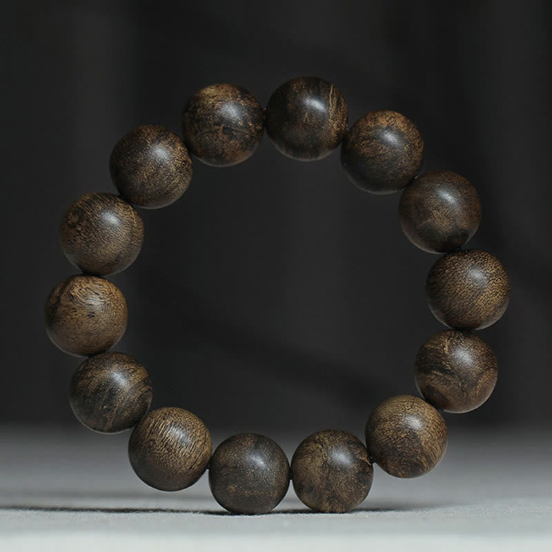 KarmaRipple's Nine Points Sinking Water Vietnam Hoi An Agarwood Peace Strength Bracelet p1