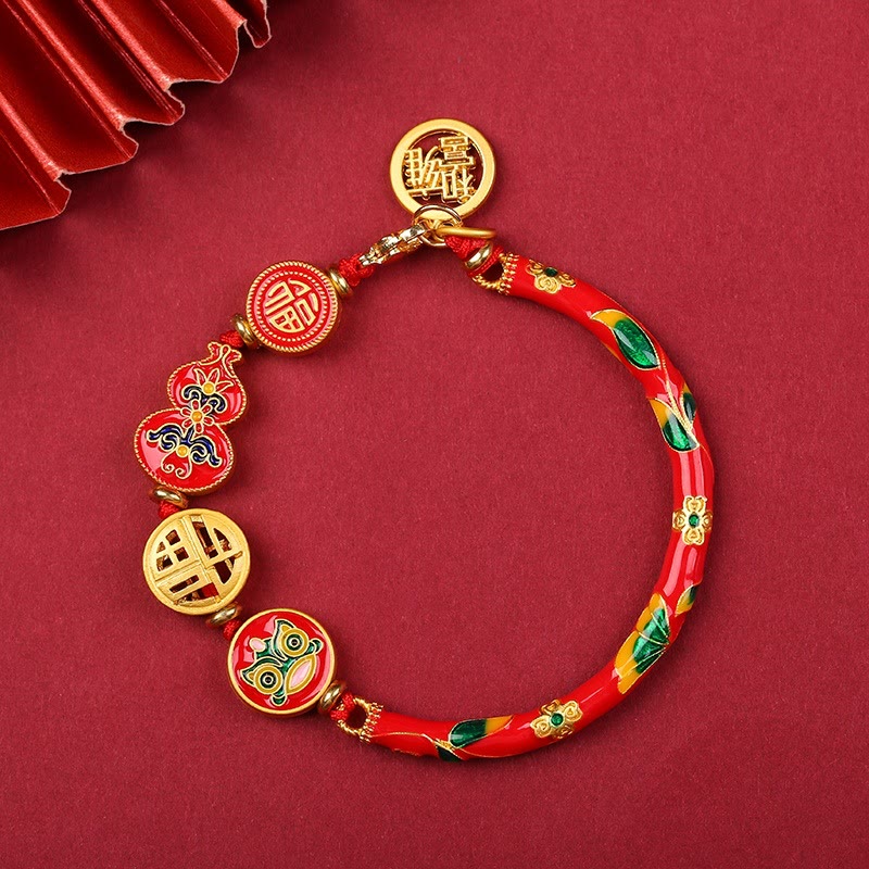 KarmaRipple's Tibetan Gourd Fortune Happiness Lion Wealth Fortune Bracelet p4