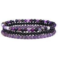 KarmaRipples 3-teiliges Armband mit authentischen Edelsteinen und innerem Frieden, spirituelles Armband