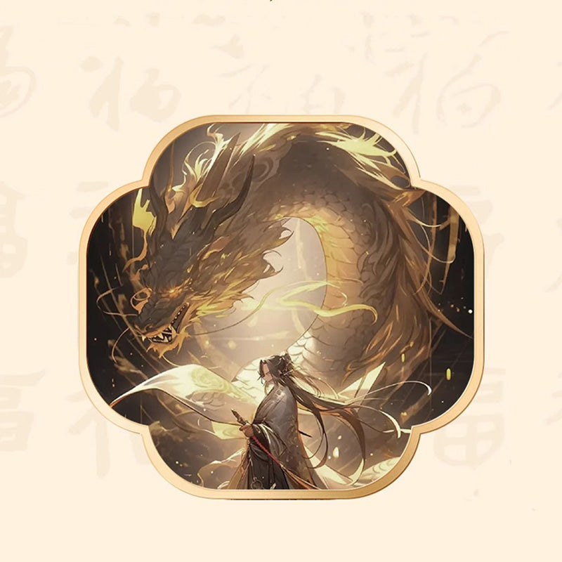 KarmaRipple's 999 Sterling Silver Year of the Dragon Fu Character Hetian Jade Success Pendant Necklace p11