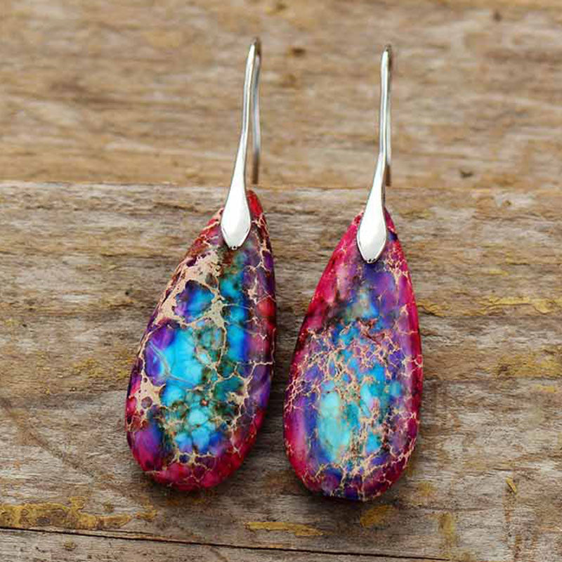 KarmaRipple's Emperor Stone Gemstone Happiness Earrings p7