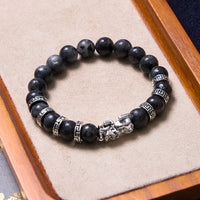 KarmaRipples PiXiu Power-Armband mit schwarzem Glitzerstein