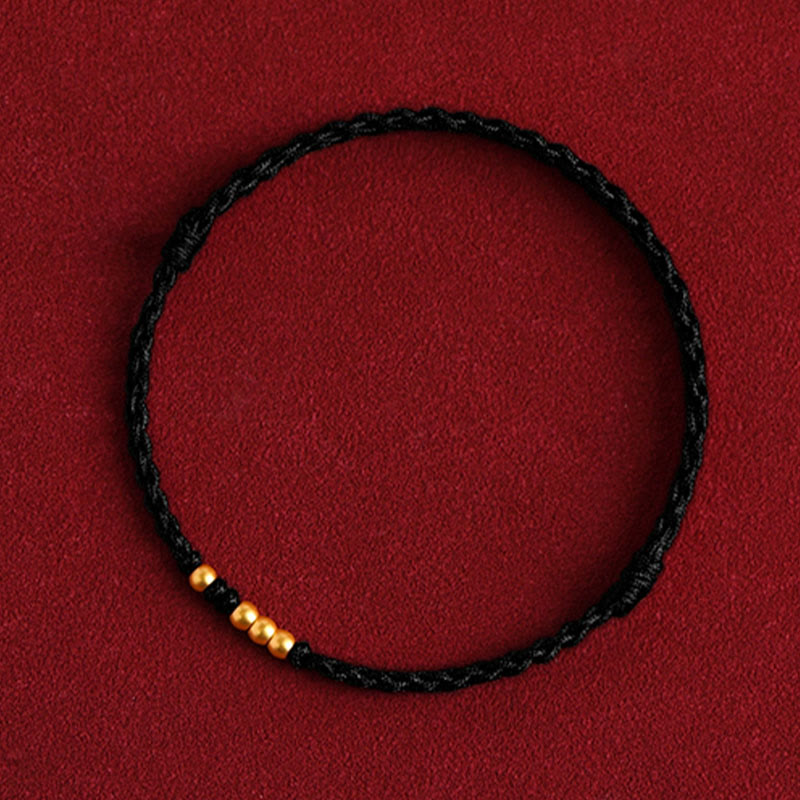KarmaRipple's 999 Gold Beadwork Fortune Woven Protection Pair Bracelet p44