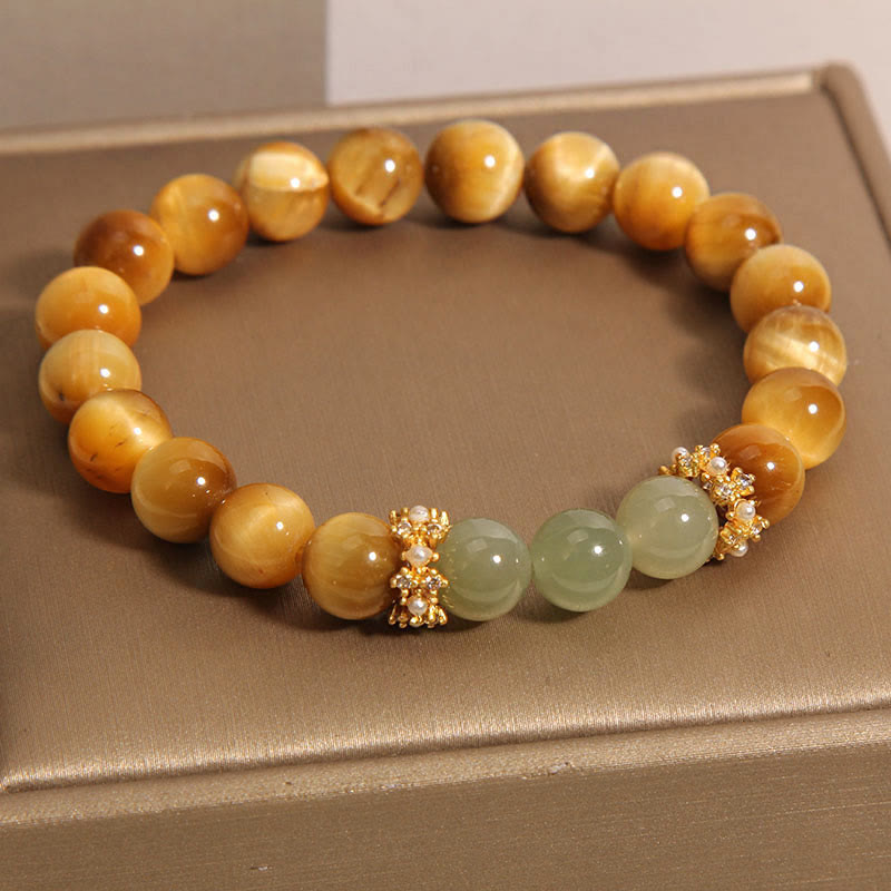 KarmaRipple's Tiger Eye Jade Courage Bracelet p8