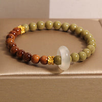 KarmaRipples authentisches Alashan-Achat-Kuka-Samen-Encourage-Armband