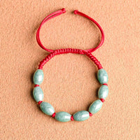 Jade Fortune Red String Armband von KarmaRipple