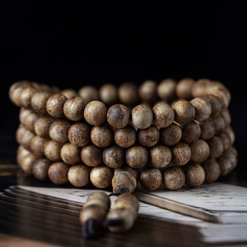 KarmaRipple's 108 Mala Beadwork Hainan Ivory Qinan Agarwood Calm Strength Bracelet p10