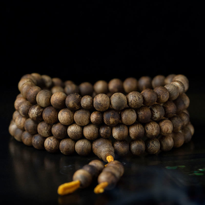 KarmaRipple's 108 Mala Beadwork Hainan Ivory Qinan Agarwood Calm Strength Bracelet p8