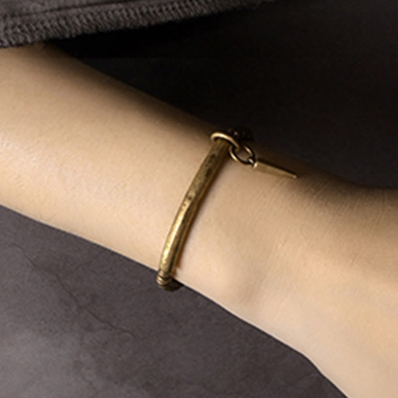 KarmaRipple's Bronze Brass Balance Wealth Simple Bracelet p5