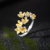 KarmaRipples 925 Sterling Silber Osmanthus Fragrans Ring
