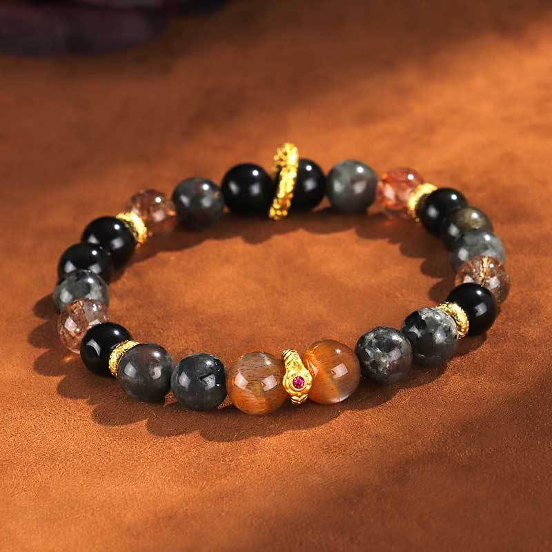 KarmaRipple's Sun Stone Lava Rock Positive Bracelet p9