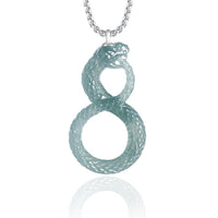 KarmaRipples Halskette mit Glücksbringer-Anhänger aus 925er Sterlingsilber mit authentischer Jade-Mamba