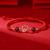KarmaRipples gewebtes Armband aus 925er Sterlingsilber mit Hetian-Jade und Zinnober, Koi-Fisch, Jahr der Schlange, rote Schnur, Schutz