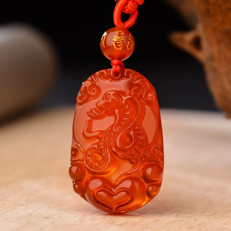 KarmaRipple's Chinese Zodiac Red Agate Fortune Pendant Necklace p16