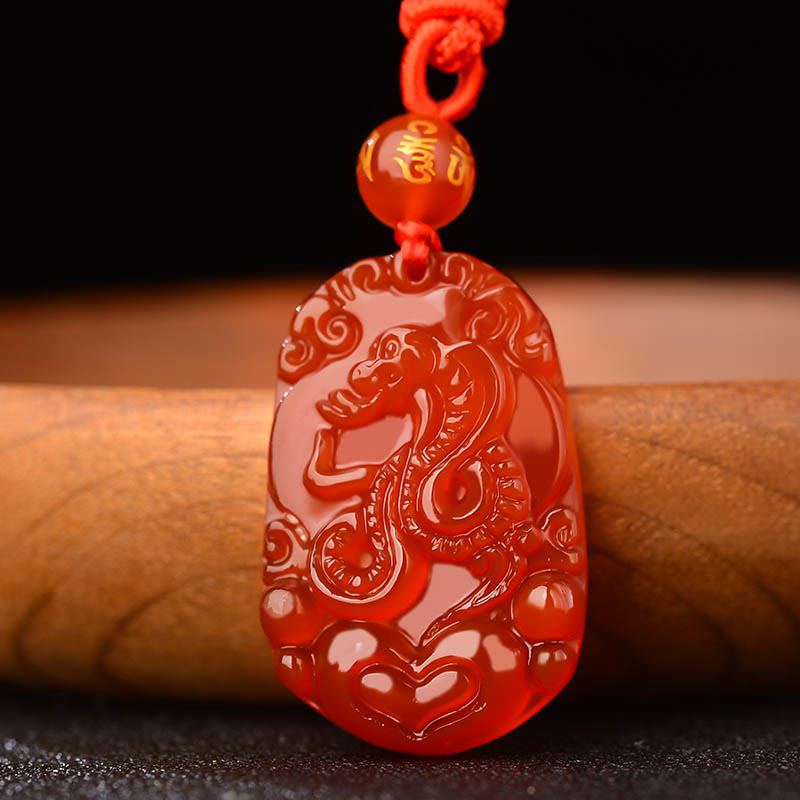 KarmaRipple's Chinese Zodiac Red Agate Fortune Pendant Necklace p14