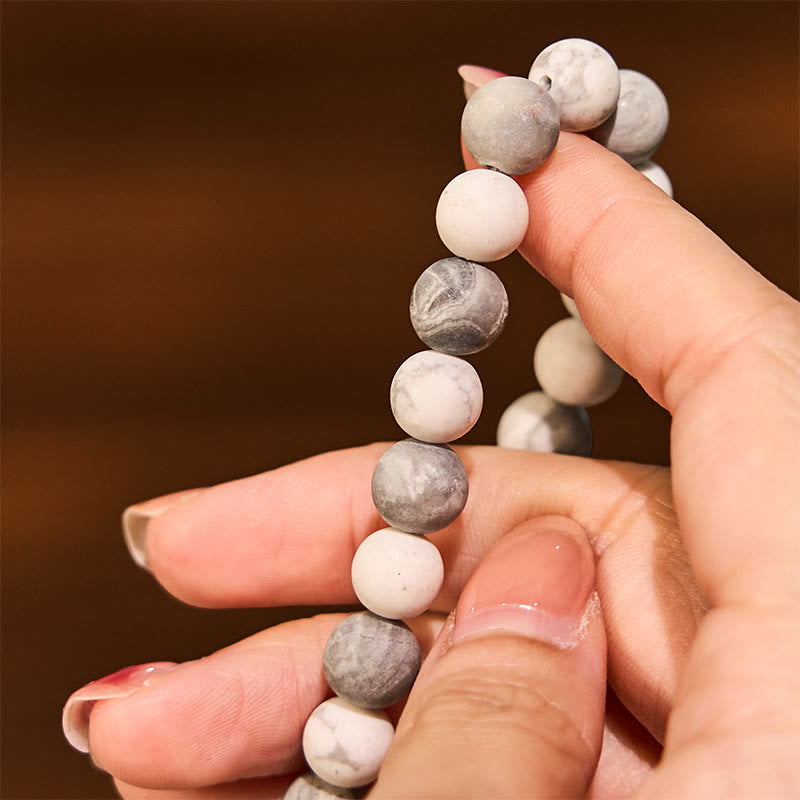 KarmaRipple's Picasso Jasper Ivory Turquoise Courage Bracelet p4