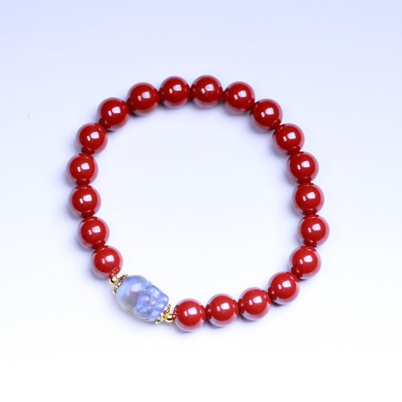 KarmaRipple's Cinnabar Moonstone PiXiu Blessing Bracelet p7