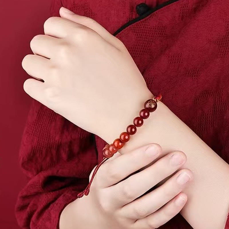 KarmaRipple's Five Elements Various Gemstone Agate Wealth Reincarnation Weave Braid Bracelet p19