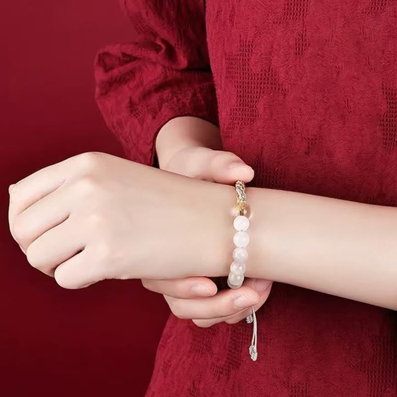 KarmaRipple's Five Elements Various Gemstone Agate Wealth Reincarnation Weave Braid Bracelet p7